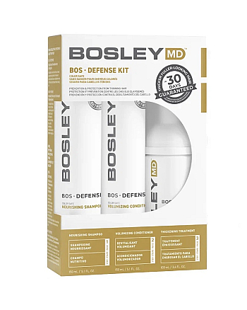 Bosley MD BosDefense Color Safe Starter Pack - Система для предотвращения истончения и выпадения волос 2*150 + 100 мл - hairs-russia.ru
